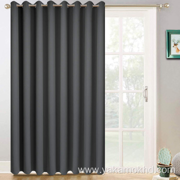 Dark Grey Sliding Door Curtains